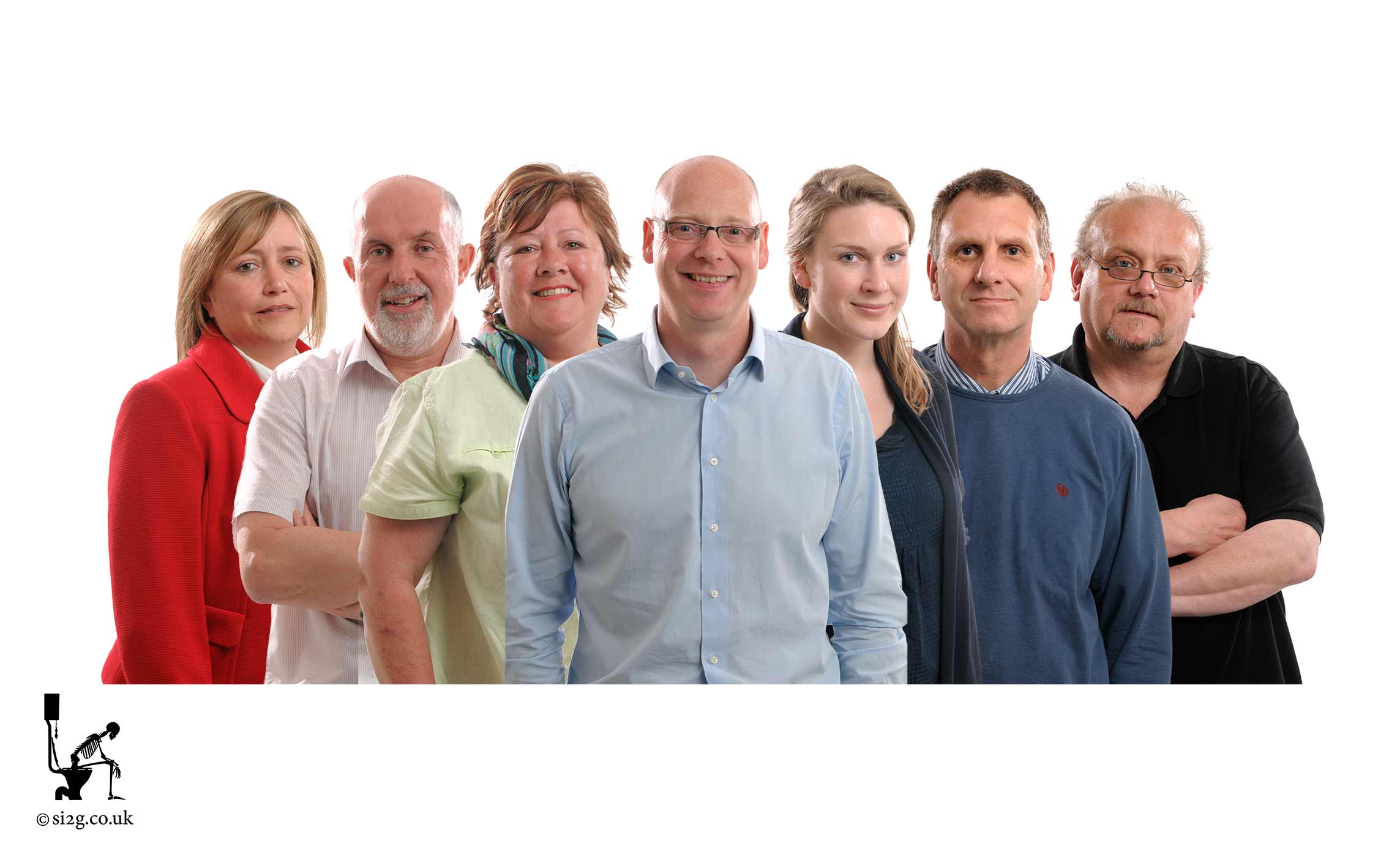 Team Composite - This group photo composite is a great way to promote your team and causes a lot less disruption to your company
